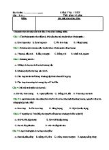 Bài kiểm tra 45 phút môn Địa lý Lớp 6
